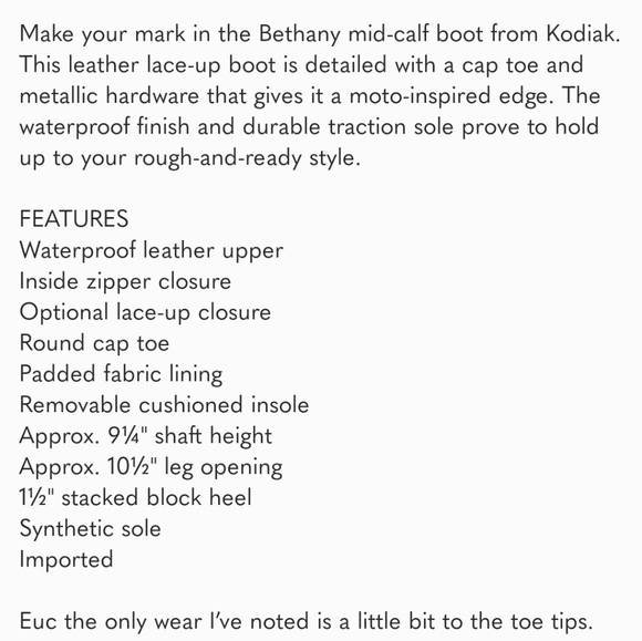 🖤SOLD🖤KODIAK BETHANY COMBAT BOOT - Picture 7 of 7